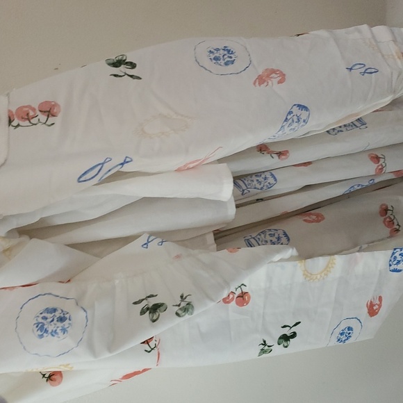 Abercrombie & Fitch Emerson Poplin Puff Sleeve Midi Dress Size XXST Novelty Prin - Picture 8 of 15